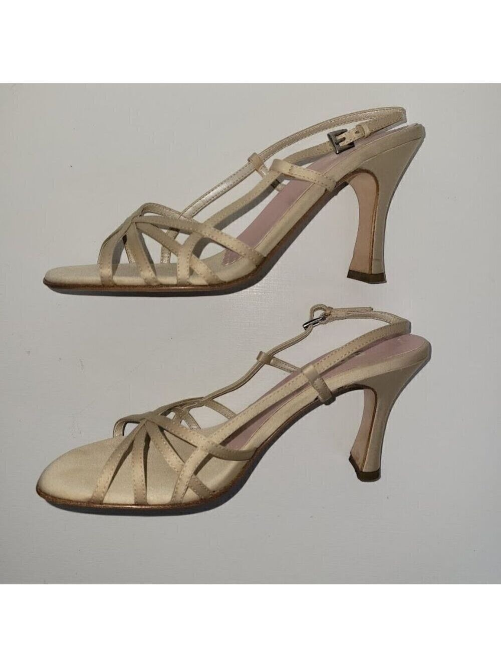 BP Nordstrom Lauren Strappy Sandal Ivory Beige Dressy Shoe Women's Size 6.5 - Picture 8 of 15